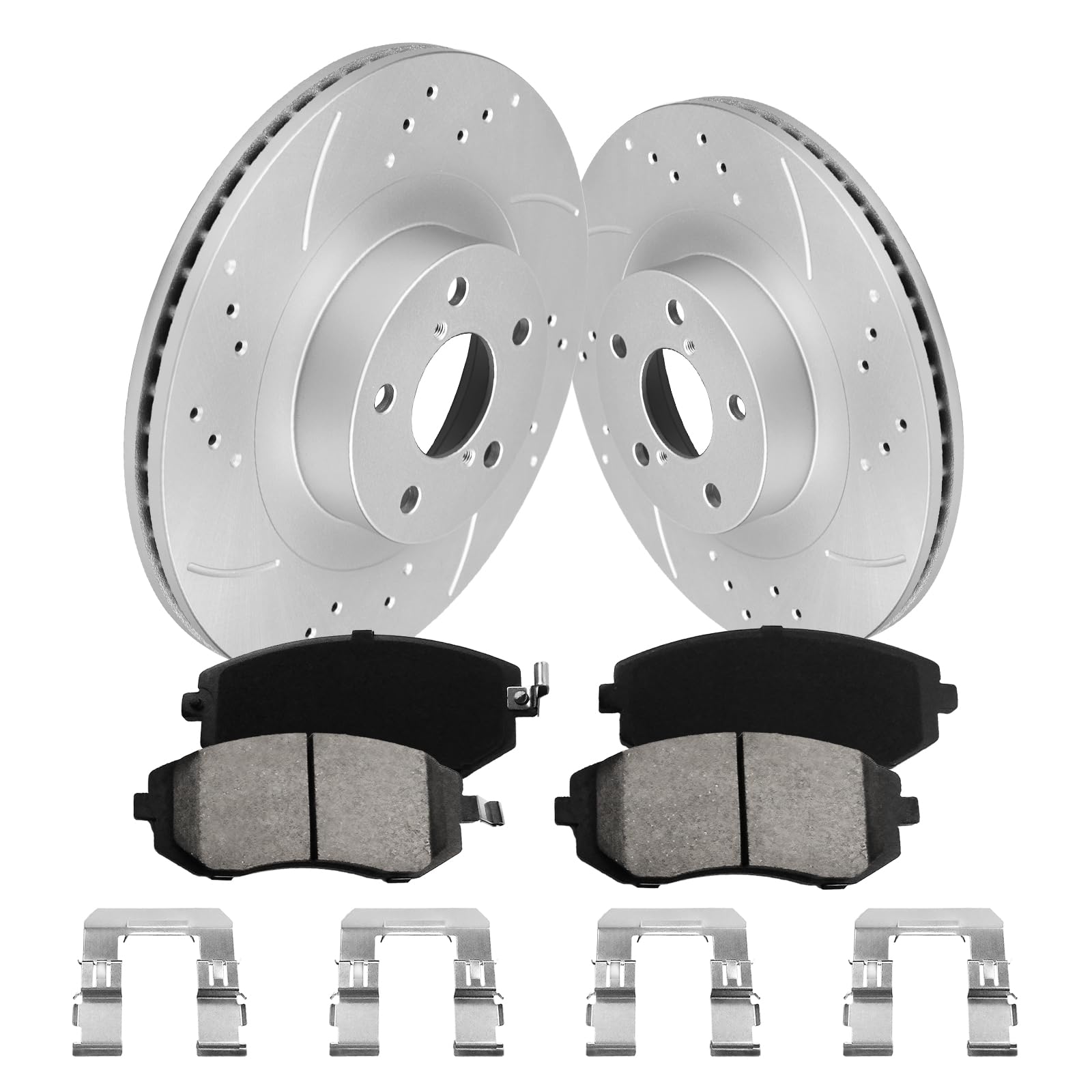 Photo 1 of ***FACTORY SEALED***funire Front Brake Pads And Rotors Kit Compatible With 2005-2012 Subaru Outback, 2009-2010 Forester, Automotive Replacement Brake Kits 31407 D929-7830 Geomet Drilled And Slotted Rotors 293.4mm(11.6in)
