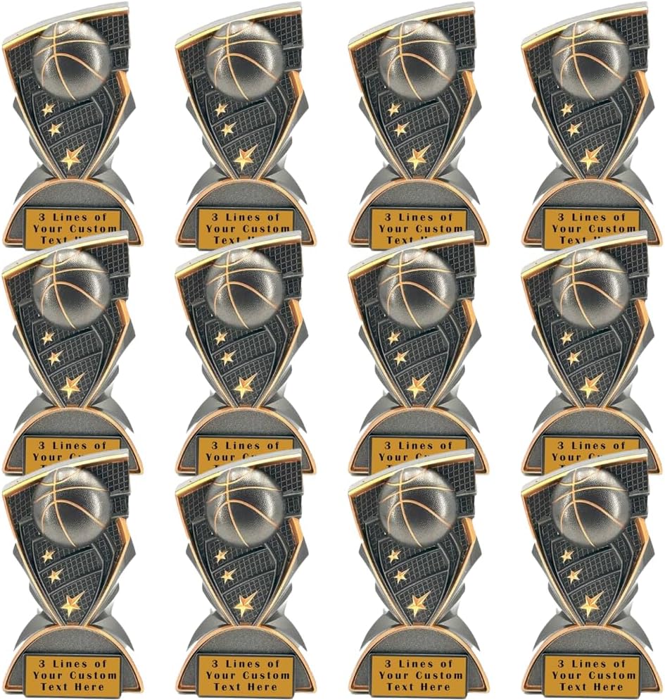 Express Medals Various GPR Black Graphite Color 6.5 Inch Sport Award Trophies Single and Pack of 12 Custom Engraved Options