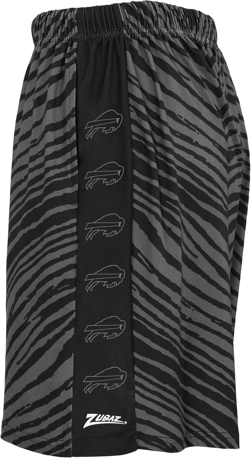 Zubaz NFL Men's Adult 7" Inseam Shorts in Vibrant Camo, Zebra, Confetti and Fade Styles (Small - 3XL)