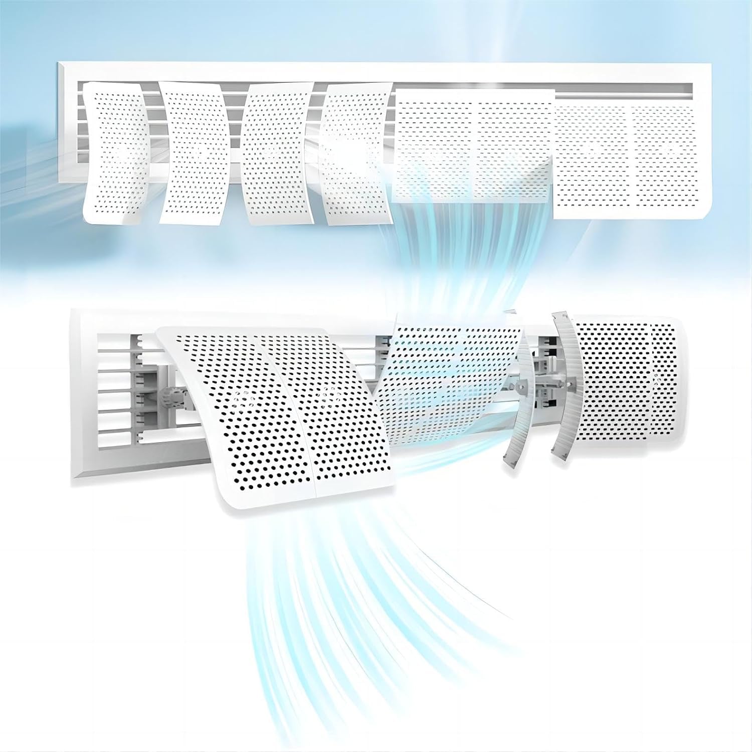 Freestanding Air Vent Deflector-Adjust The Wind Direction At Will-Ceiling Register Vent Deflector-Air Conditioner Deflector-Adjustable Ac Air Deflector,Suitable for Central Air Conditioning (Style 2)