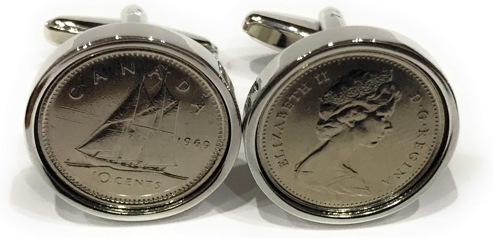 OCC Old Coin CufflinksPremium 2005 Canadian Dime for a 20th Birthday or Anniversary cufflinks