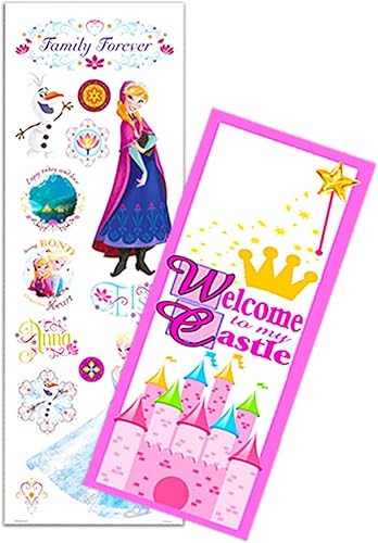 Miniatura 4 de Paquete de 4 bolsas de viaje de Frozen con libros para colorear, juegos, rompecabezas y colgador de puerta de princesa, bolsa de mano de Frozen