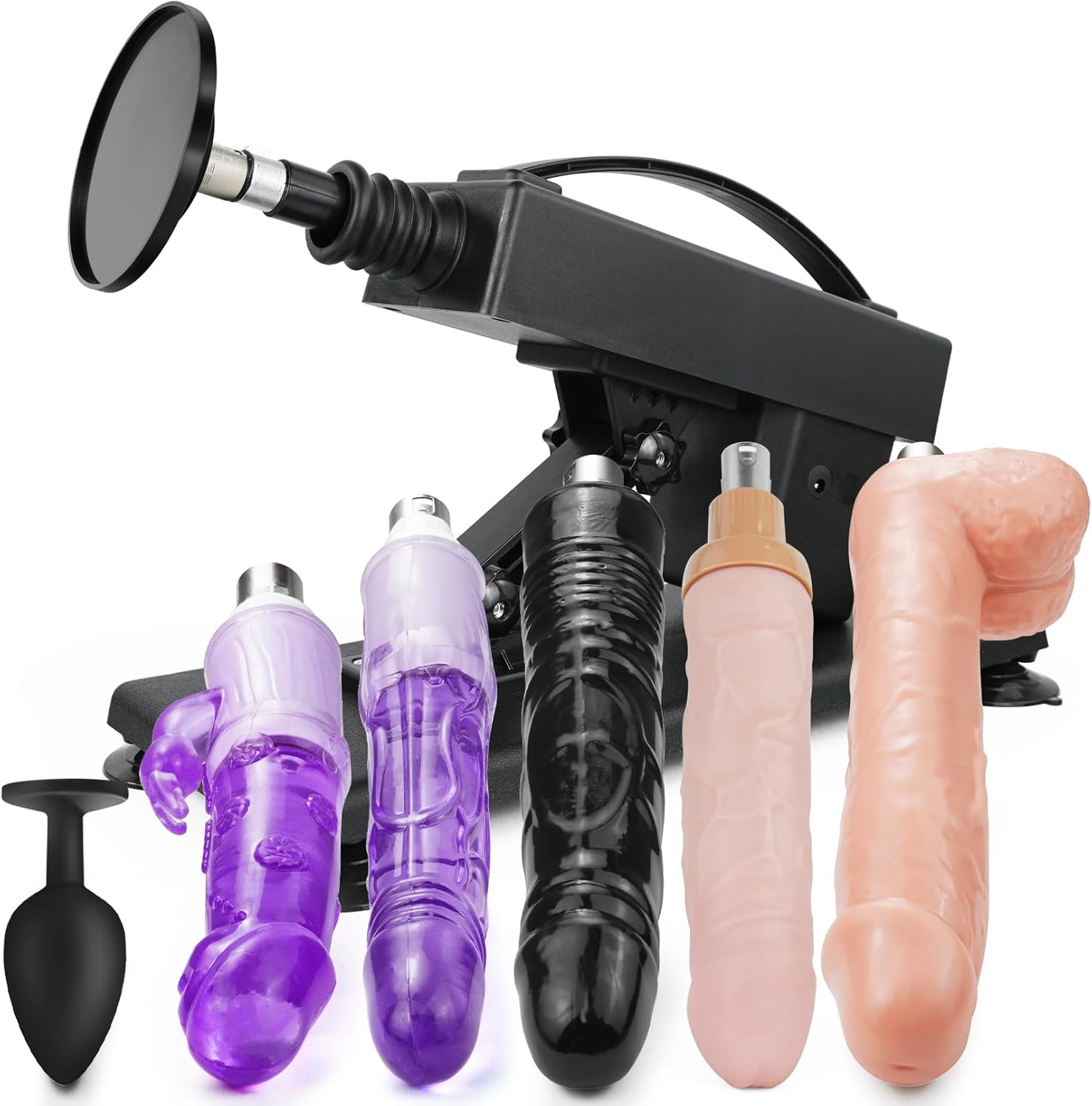 Sex Machine Thrusting Dildo Machine with Attachments, 3XLR Connnector Automatic Sex Machines for Women Adult Sex Toy Dildo Machines with Suction Adapter