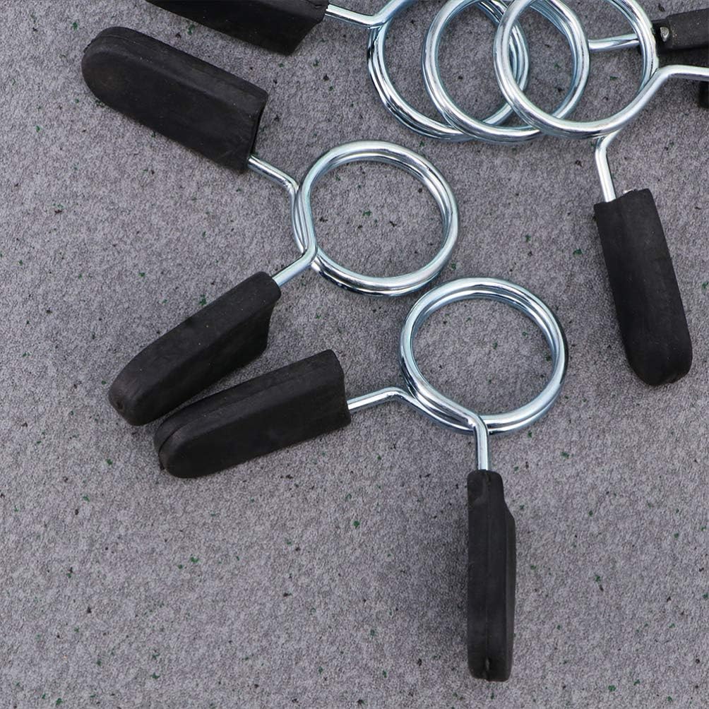 Hemoton 10PCS Barbell Spring Collar Clips Exercise Collars Dumbbell Clamps for Weight Gym Fitness Training Weight Lifting Equipment (3cm) : Sports & Outdoors