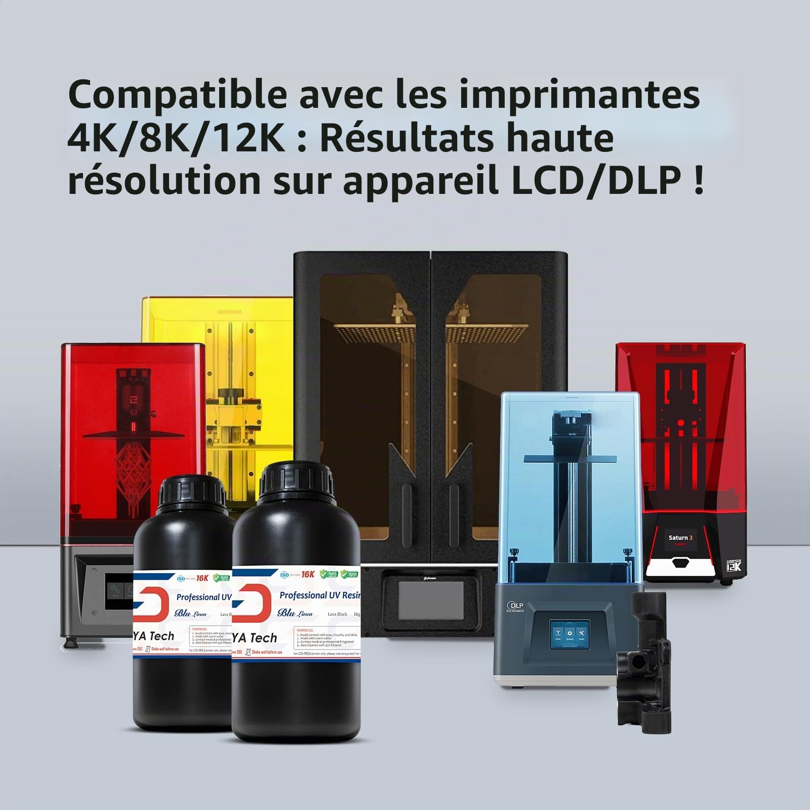 Siraya Tech Blu lava Black: résine d'impression 3D ultra - dure pour PC | résine d'impression haute résistance, haute résolution