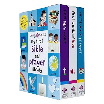 My First Bible and Prayer Library 3 Board Books Collection Set By Roger Priddy First Book of Prayers, First Words of Love & First Bible Words