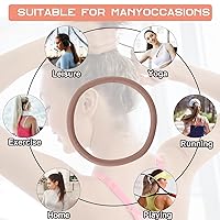 Vista 3 de 100 piezas de coletero elástico de 4 mm, sin daños, para mujeres, hombres y niñas (4 mm, color beige y rubio)