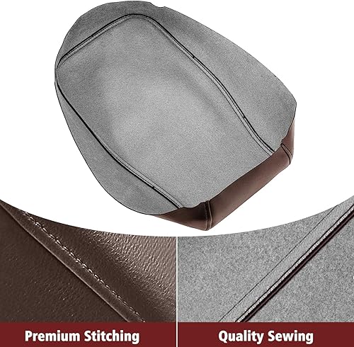 Miniatura 2 de KBH Funda para reposabrazos de consola central automática para Toyota Avalon 2013-2018 de vinilo de cuero para consola de repuesto color marrón