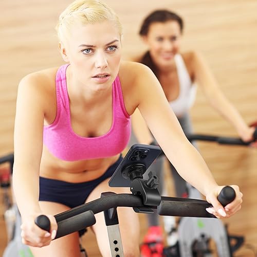 Miniatura 7 de EEEKit Soporte de teléfono para bicicleta de ejercicio, soporte magnético para teléfono para iPhone Magsafe y todos los teléfonos inteligentes, para