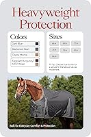 Vista 2 de HORZE Glasgow - Manta de invierno resistente al agua (relleno de 12.35 oz), perla ennegrecida, 72 pulgadas