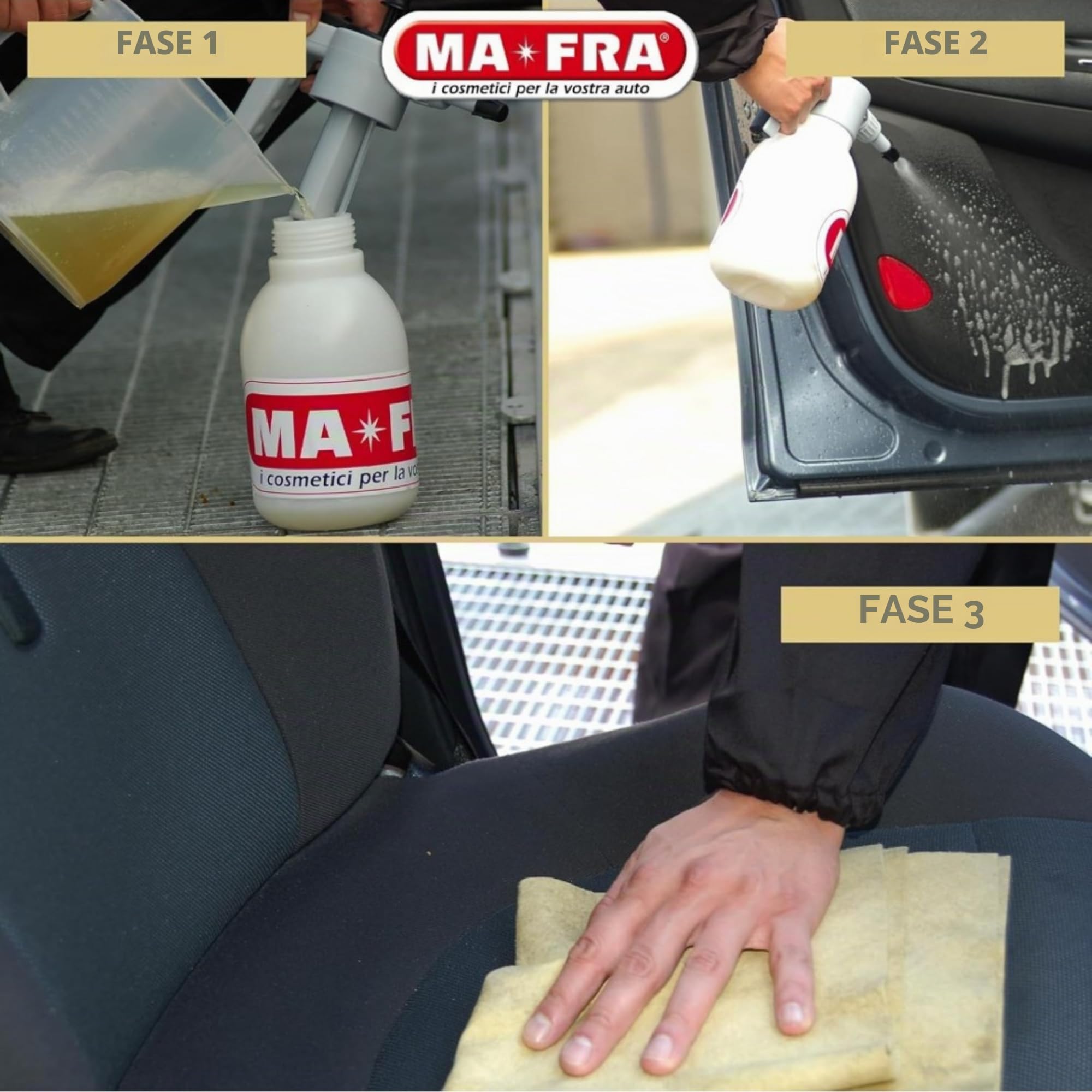 Ma-fra Pulimax 2.0 12 Litri – APC Pulitore Interni Auto Super Concentrato, Detergente per Tessuti, Plastiche e Skay, Rimuove Sporco Ostinato, Senza Alcool né Solventi