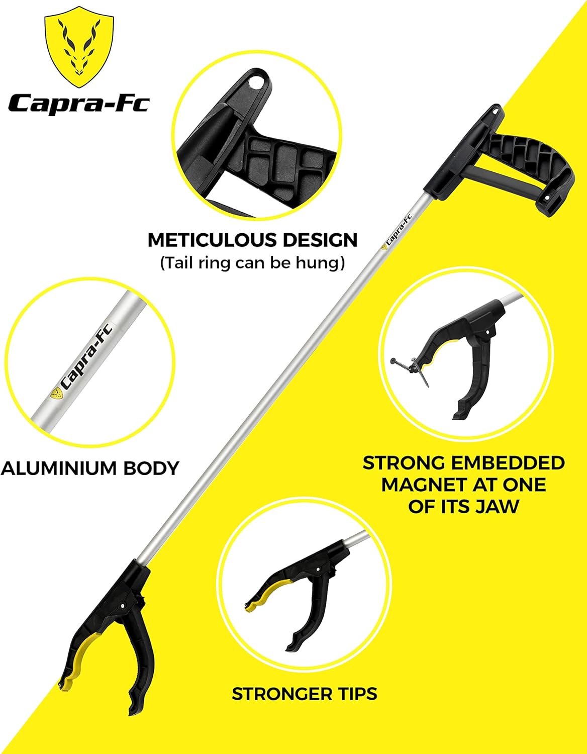 Buy CapraFc® Litter Picker with Claw, Long Arm Grabber Stick