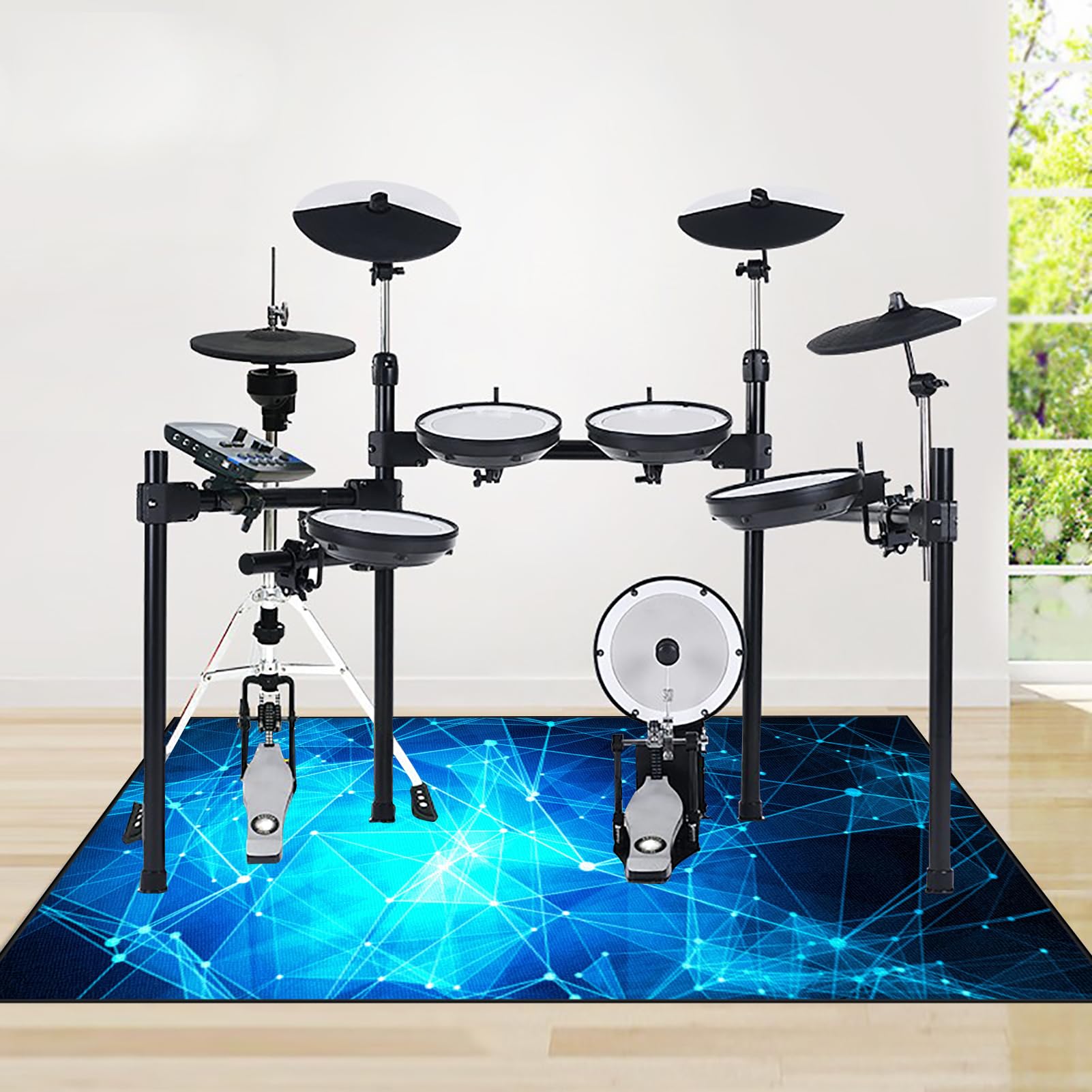Mata perkusyjna i perkusyjna, dźwiękoszczelna mata bębnowa, profesjonalna prostokątna elektroniczna perkusja jazzowa do basów i innych instrumentów, mata akumulatorowa 230 x 200 cm