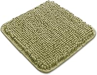 Vista 19 de Yeaban Juego de alfombras de baño verde manzana 2 piezas (20" x 32" y 17" x 24"), tapetes de baño de felpilla gruesa Alfombras de baño absorbentes