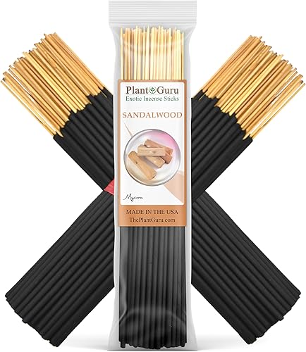 Sándalo Mysore - Varillas de incienso exóticas de 7 pulgadas, 1 paquete a granel de 85 a 100 varillas, aroma natural de 7 pulgadas de larga duración