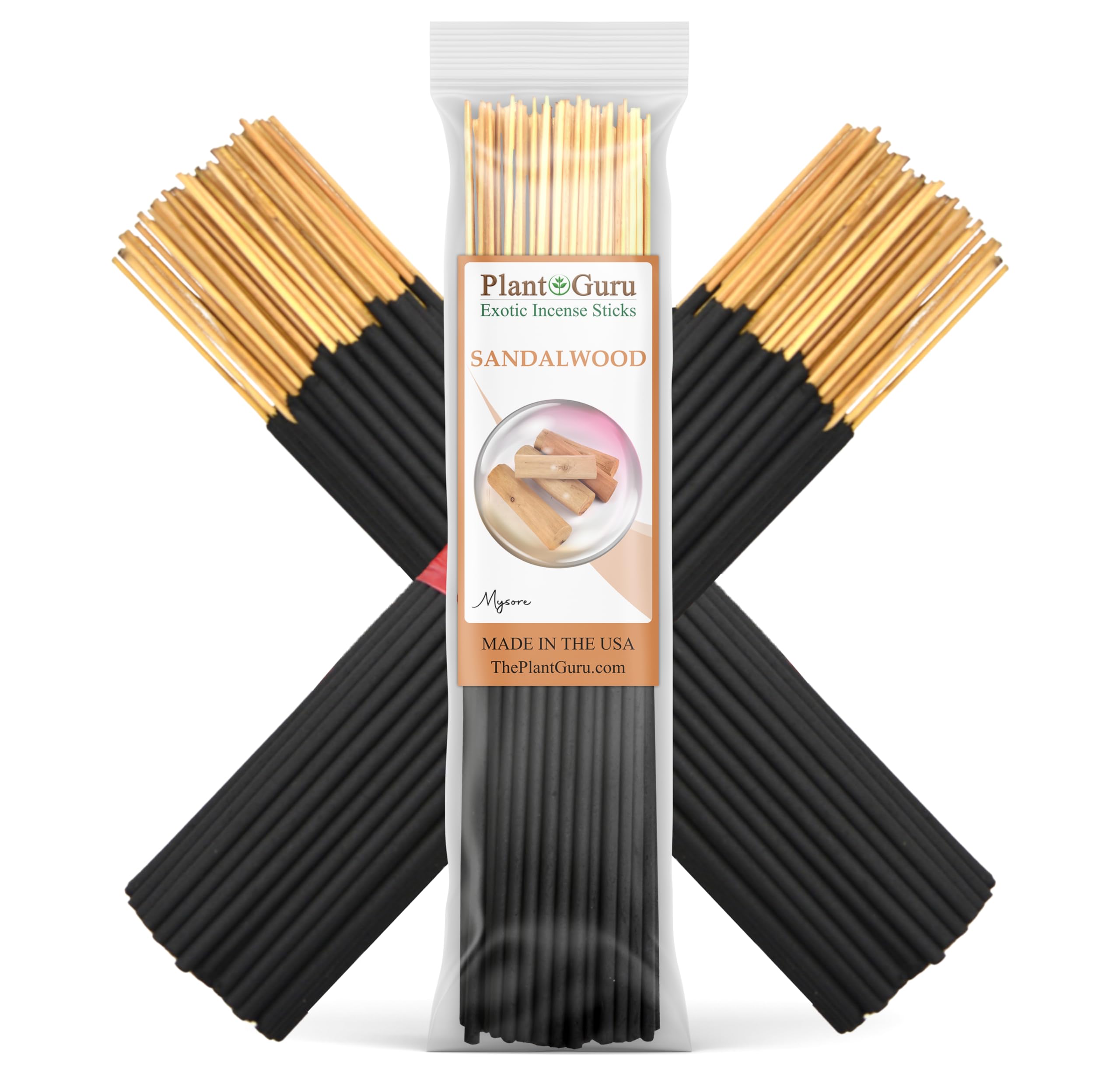 Sandalwood Mysore Exotic Incense Sticks 7 Inch - Bulk 1 Bundle 85 to 100 Sticks - Natural 7" Long Lasting Aroma That Burns for 30 to 45 Minutes.