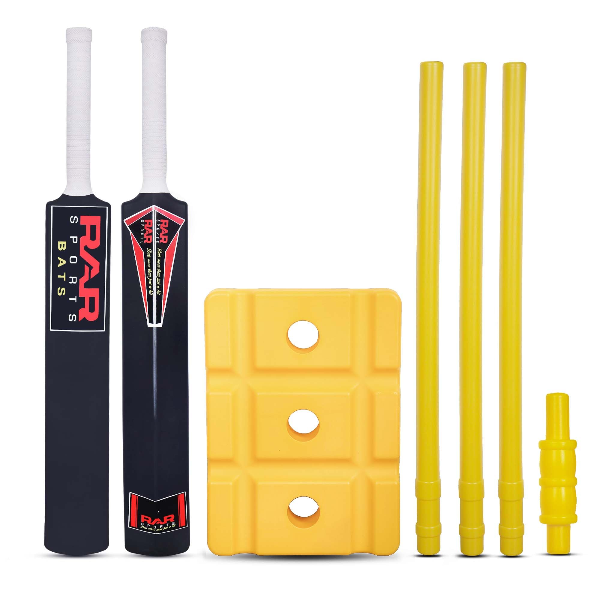 Heavy Duty Plastic Cricket Bat Kit - Plastic Cricket Bat with Wicket Kids and Adults (2 Number (4 to 6 Years))-picture-24