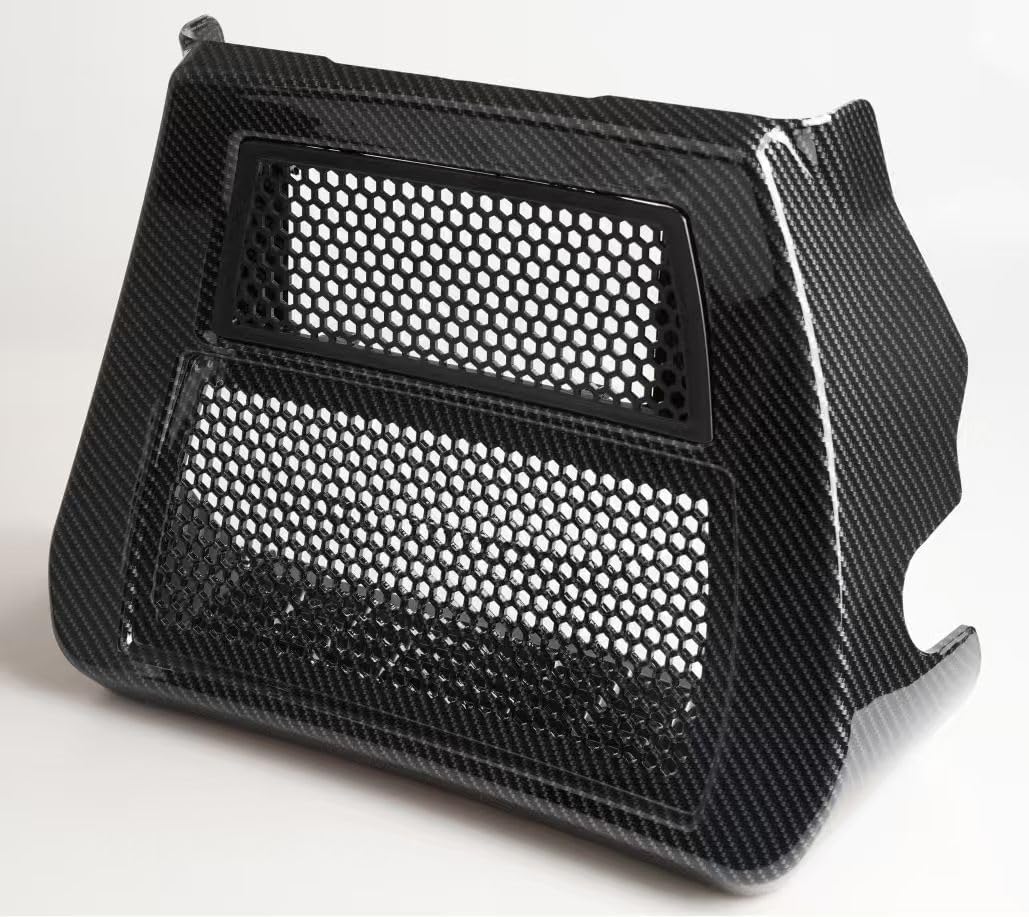 Radiator Cover with Spoiler and Skid Plate, Black, Plastic, Universal Fit, Front Position, Bolt-on Installation