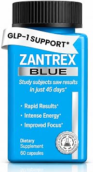Zantrex Blue Naturally Boost GLP-1 & Metabolism | Clean Energy & Weight Management | 60 Count