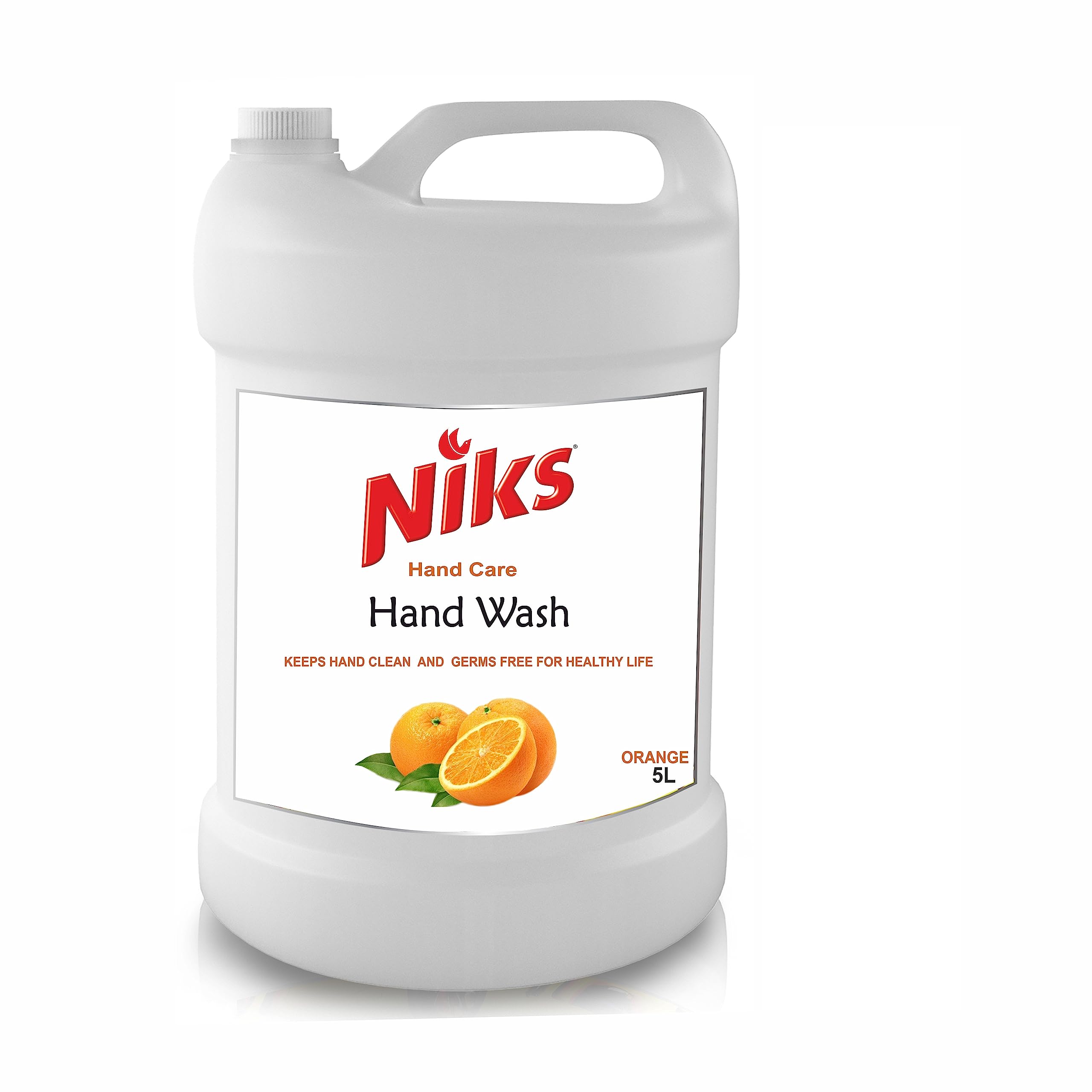 Niks® Premium Hand Wash Liquid Gel 5L Refill Pack. (5000ml) Orange | Anti Bacterial | Makes Hand Soft | No harmful chemicals |-image-46