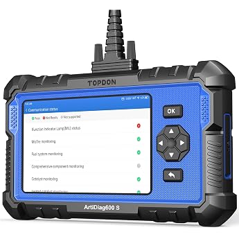 TOPDON AD600S OBD2 Diagnostic Tool Car 4 System Diagnostics for ABS SRS Engine and Transmission 9 Service Functions for Oil / BMS / ABS / DPF / TPMS / SAS / Brake Resets / Throttle Adjustment / Injector Coding