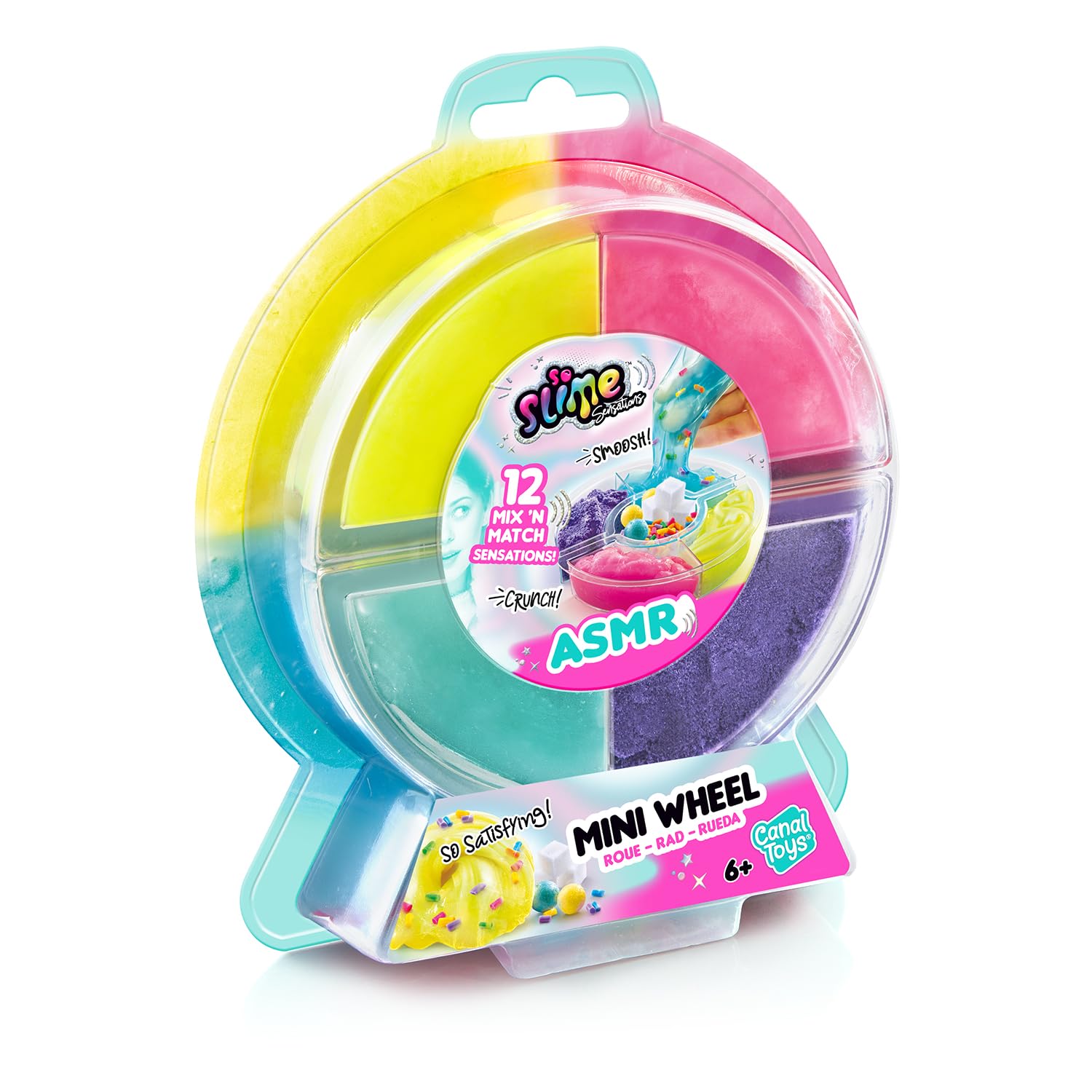 Canal Toys - Szalone mini koło ASMR Mix satysfakcjonujące tekstury Slime Compounds - Kreatywny wypoczynek dla dzieci - od 6 lat - SSC 319