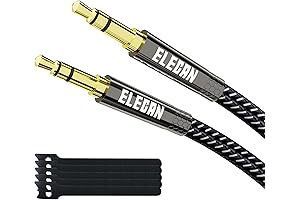 3.5mm AUX Cable 6 Ft - Dual Auxiliary Stereo Audio Cord
