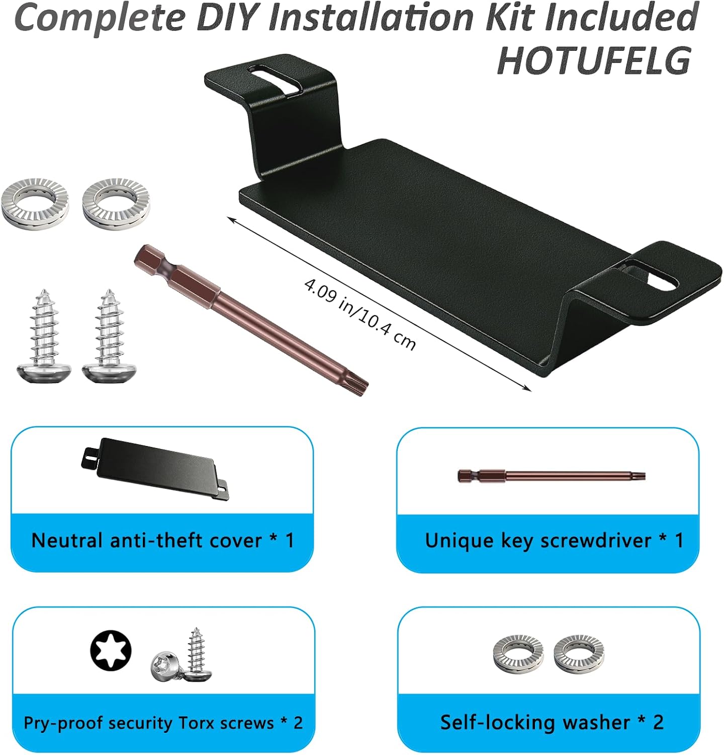 2026 Upgrade Anti-Theft Steel Neutral Cover Plate,Improved Adjustable Mount Hole,Fit for Dodge Challenger 2015-2023 SRT Hellcat Redeye, SRT Hellcat, Scatpack 392 Thickend Anti-Theft Deterrent Bracket