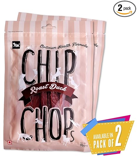 Chip Chops Roast Duck Slice Dog Snacks, 70 g Pack of 2
