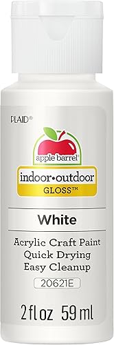Apple Barrel Pintura acrílica brillante en varios colores (2 onzas), blanco 20621 (paquete de 24)