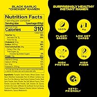 Vista 2 de Immi, Ramen pollo negro ajo a base de plantas, 2.43 onzas