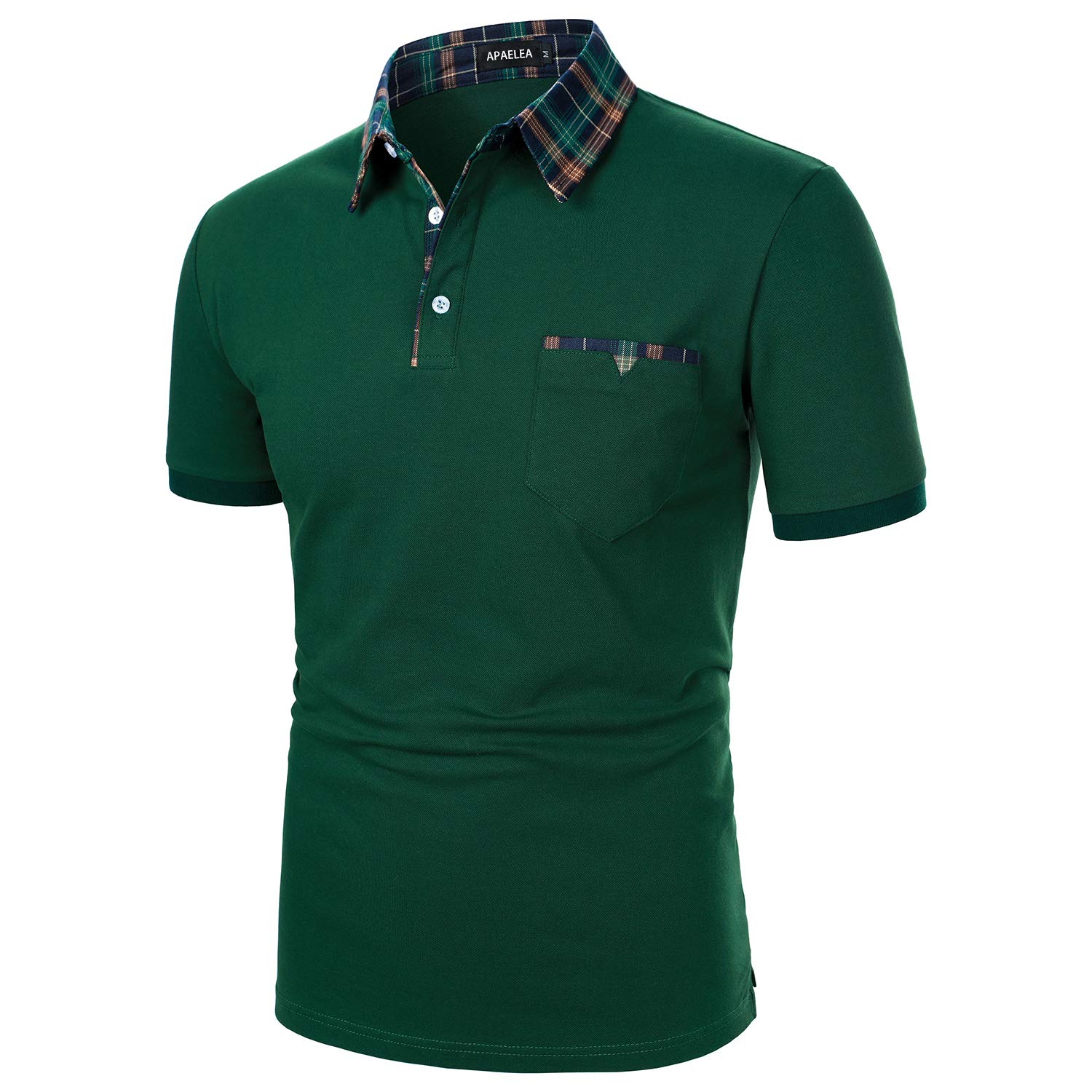 Polo Uomo Manica Corta Estivo T-Shirt da Golf a Contrasto Maglietta da Rugby