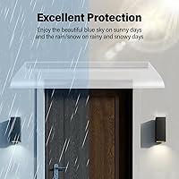 Vista 4 de Toldo con dosel, protección UV contra la lluvia y la nieve, refugio contra la lluvia, toldo de mantenimiento gratuito con cubierta transparente