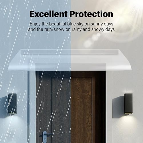 Miniatura 4 de Toldo para toldo, protección contra la lluvia UV, nieve, refugio de lluvia, cubierta transparente gruesa sin mantenimiento, lámina de policarbonato