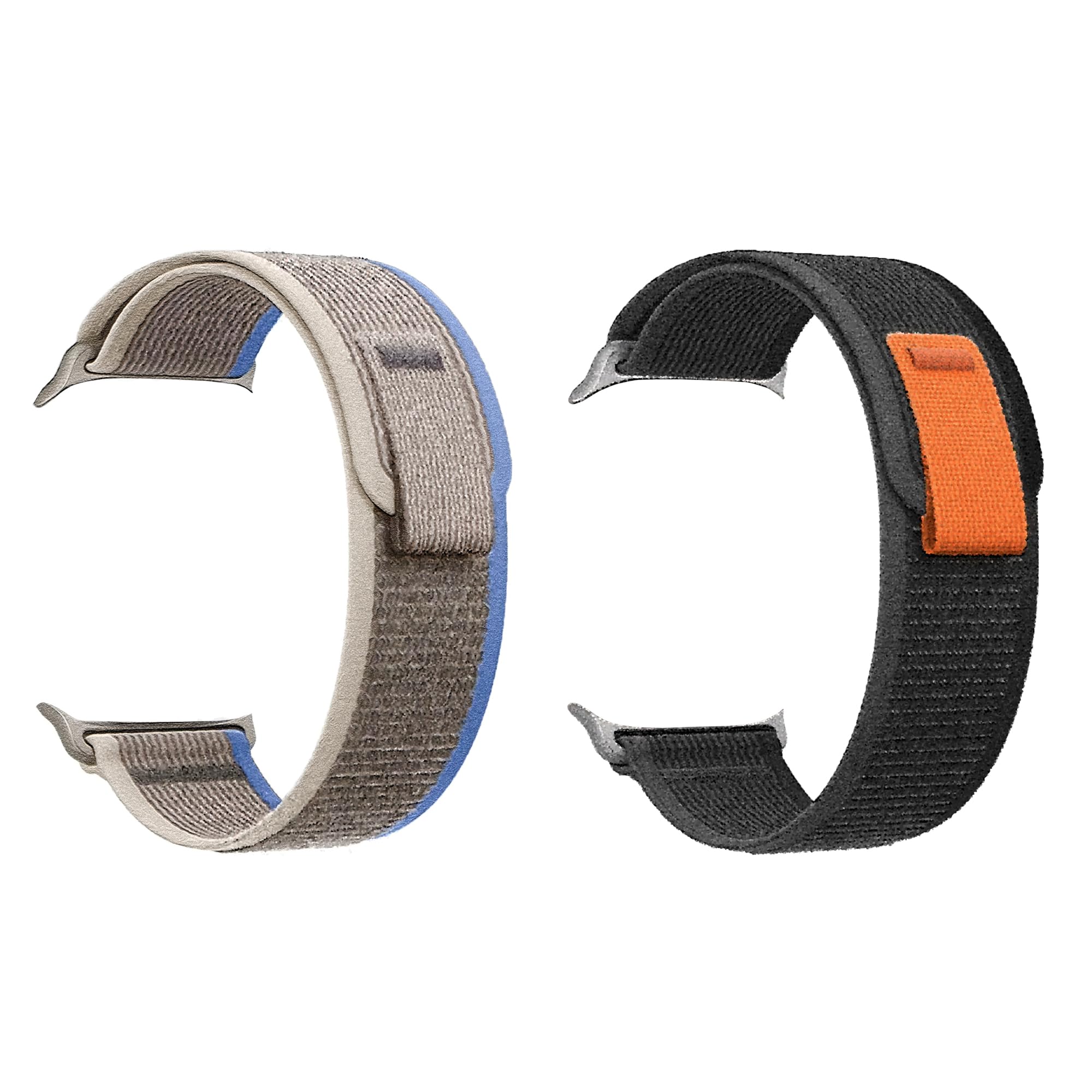 sounce nylon weave sport loop band compatible with apple watch ultra 2/ultra/series 9-1/se 49mm 45mm 44mm 42mm breathable adjustable strap 2 pack