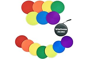 14 Pcs Non-Slip Agility Markers Poly Spots: Enhance Training with Vibrant Rubber Circles