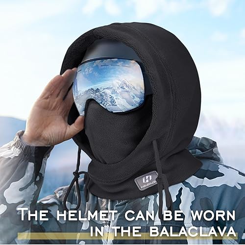 Miniatura 3 de Pasamontañas, máscara de esquí de forro polar resistente al viento para hombres y mujeres, calentador de cuello y cara de invierno