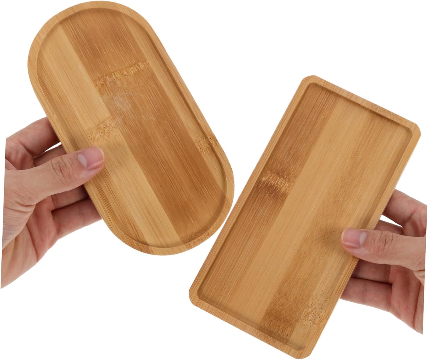 2pcs Bamboo Coaster Trivets for Hot Dishes and Table Protection