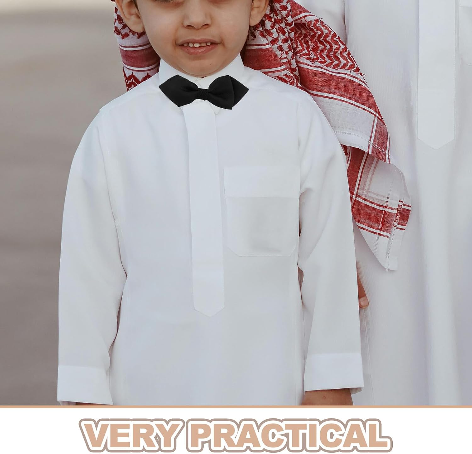 VALICLUD Pre-tied Pointed Bow Tie for Boys Adjustable Necktie British Style Performance Costume Accessory for Birthday Party and School Events