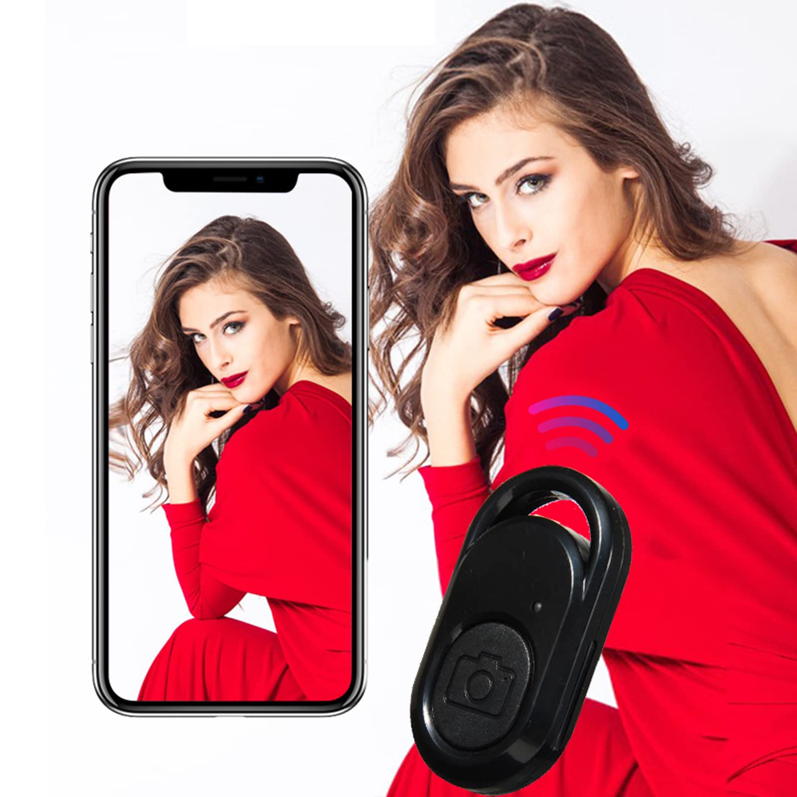 Télécommande Bluetooth Selfie - 2 Pièces sans Fil, Contrôle à Distance pour Smartphones, Compatible iOS et Android | Leroy Merlin