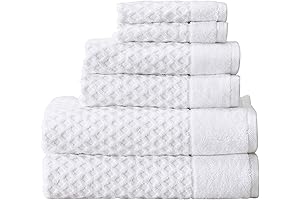 Simpli-Magic White Waffle Bath Towels