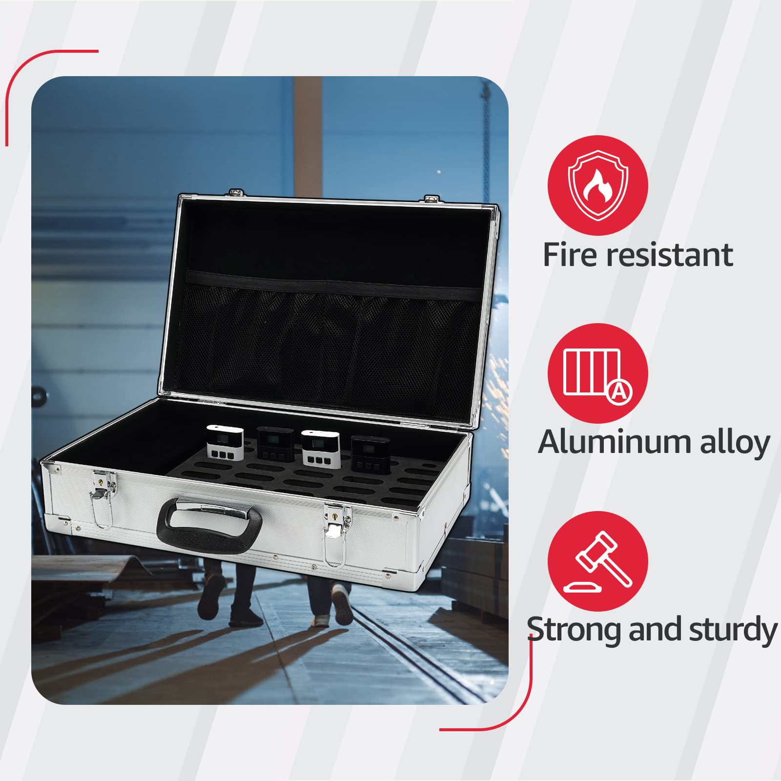 Retekess TT122 Sistema di Guida Turistica, 150m, 2.4G, 1500mAh Audio Wireless Apparecchiatura di Traduzione a 36 Canali, con Scatola di Ricarica a 32 Slot TT015 per Fabbrica, Turismo, Conferenza