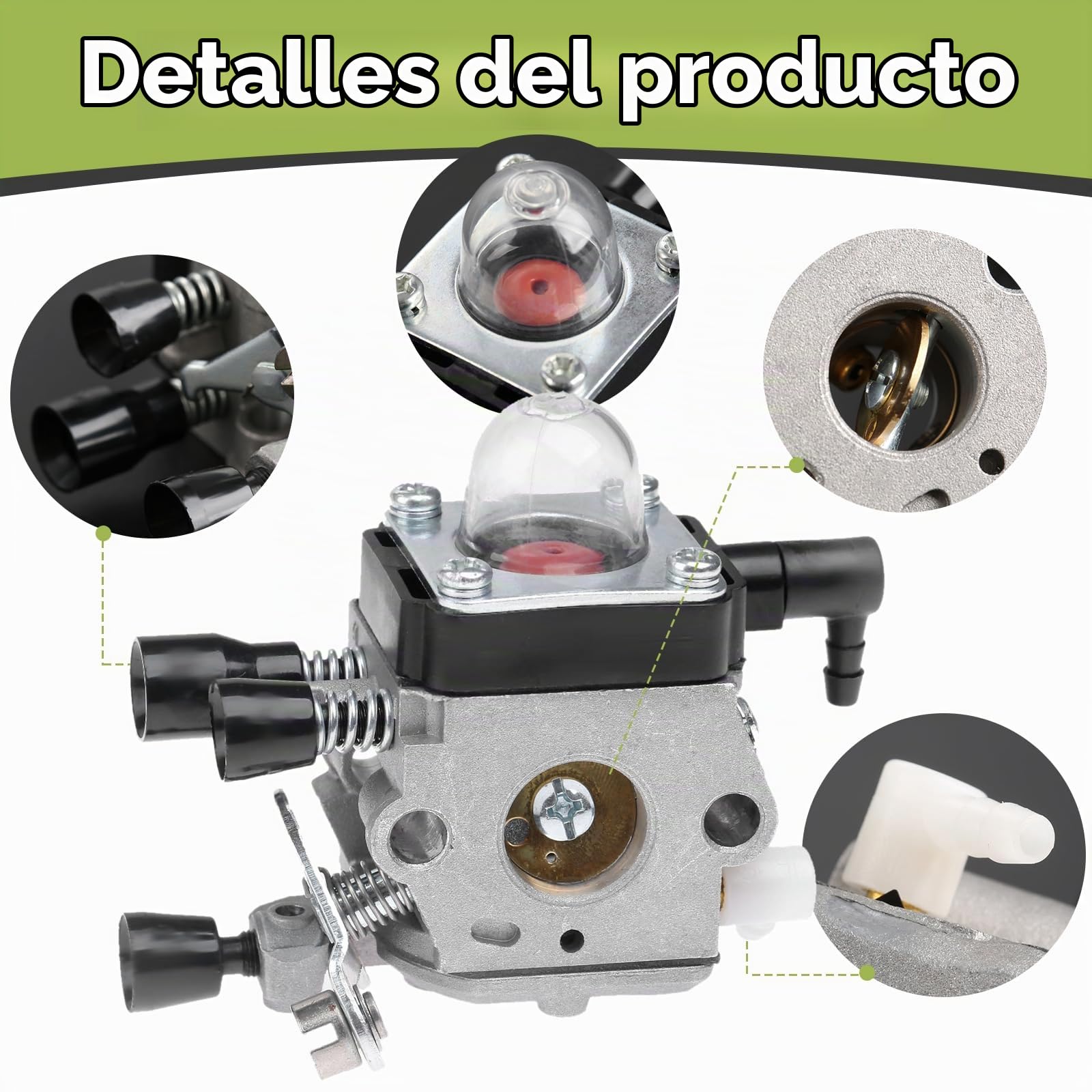 Carburador de repuesto para motosierra Stihl FS38 HS45 FS45 FS46 FS55 OEM Zama C1Q-S186