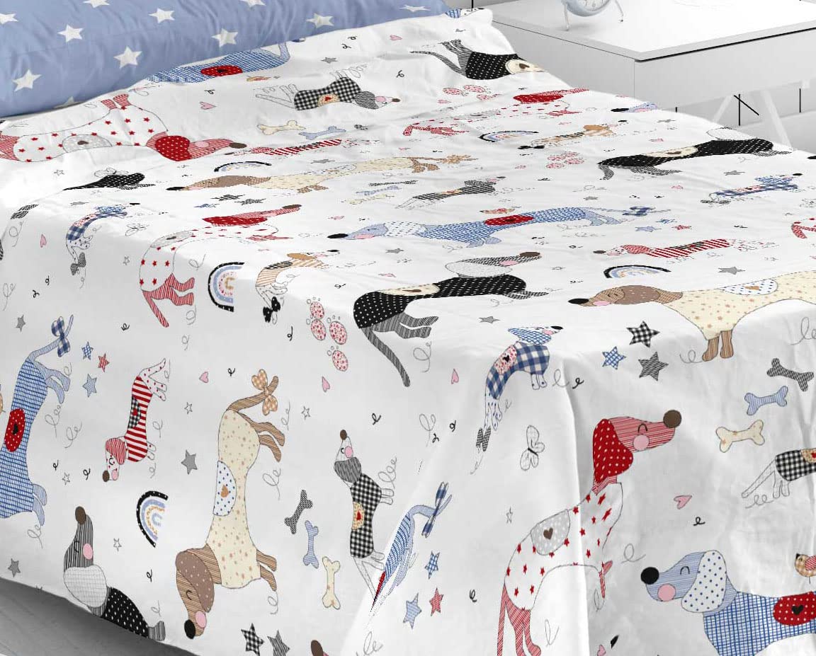 COOL KIDS Juego de sábanas Doggy Patch Cama 105