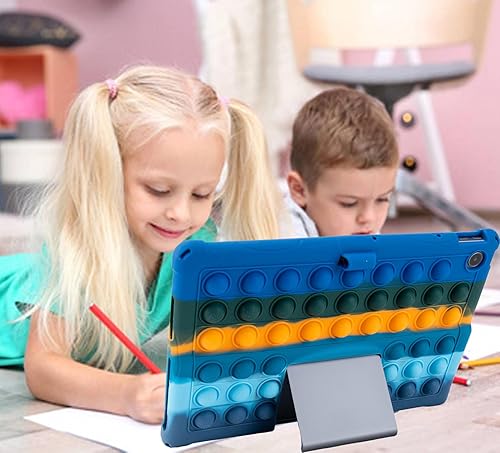 Miniatura 48 de Funda de silicona con mango giratorio de 360 grados, correa de mano, correa de hombro/soporte para bolígrafo compatible con Samsung Galaxy Tab