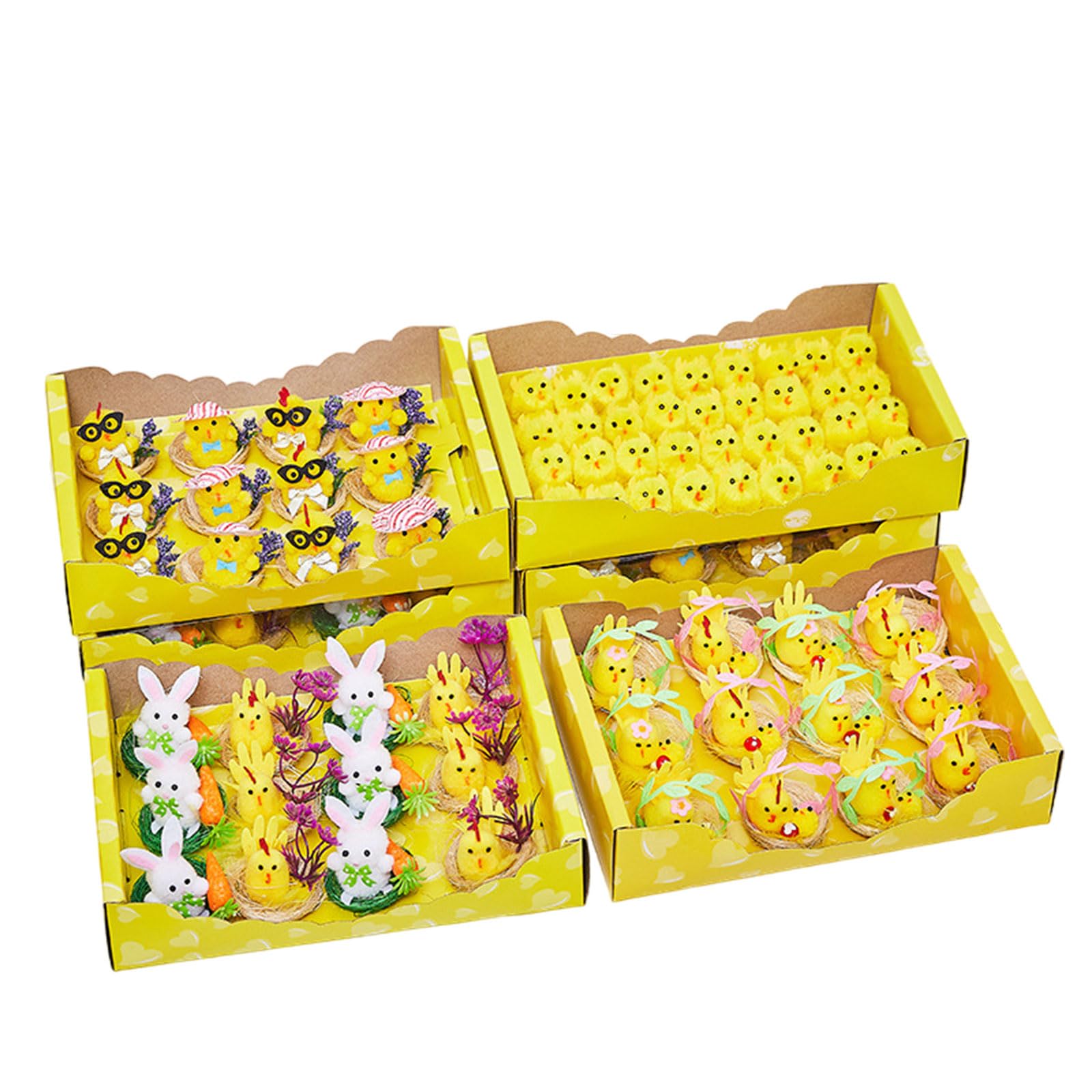 Kalttoy Simulation Yellow Chicken Toy Artificial Plush Chicken Toy Easter Child Festival Supply Simulation