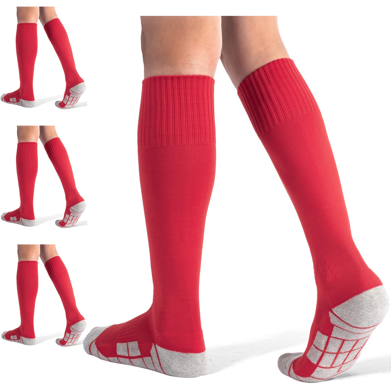 4er-Pack Softball-Baseballsocken für Jugendliche, Kinder, Erwachsene