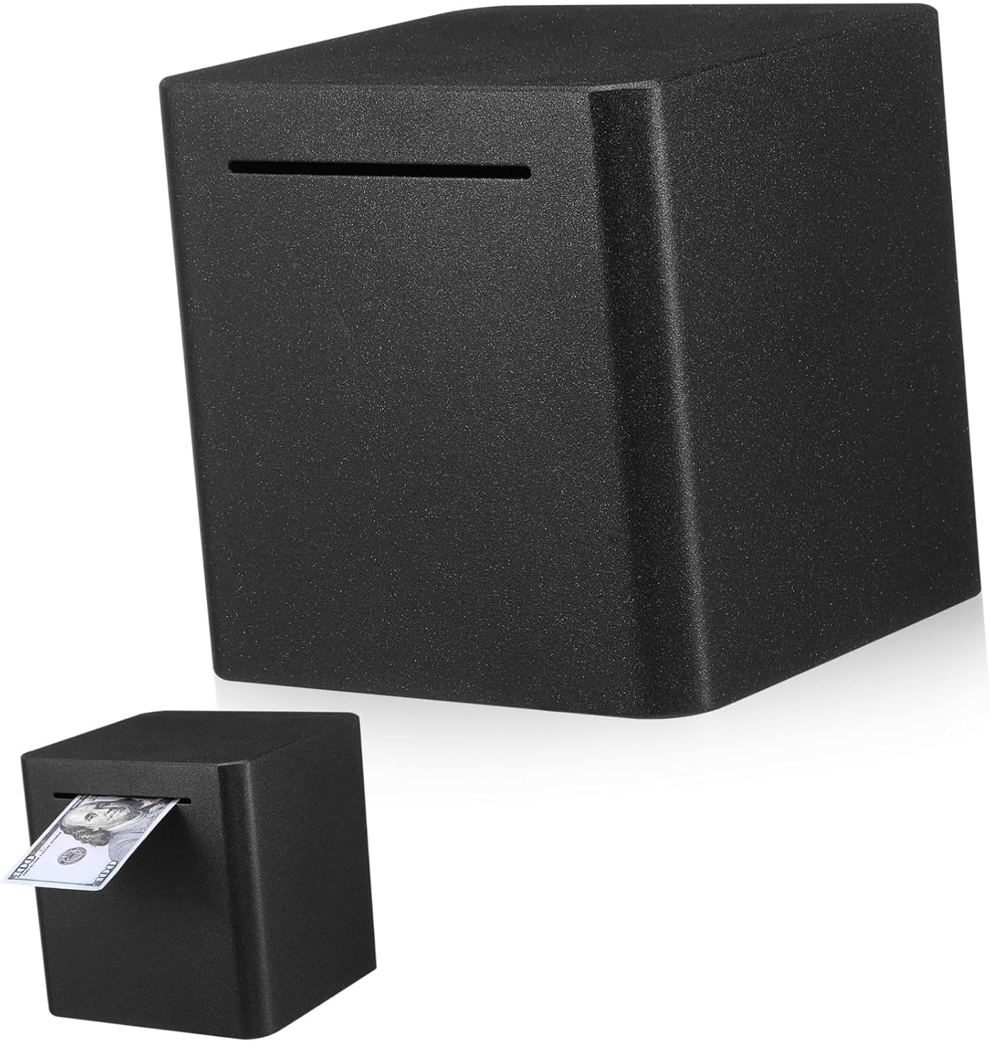 Stainless Steel Piggy Bank Adult Break to Open Metal Savings Bank Money Box for Bills