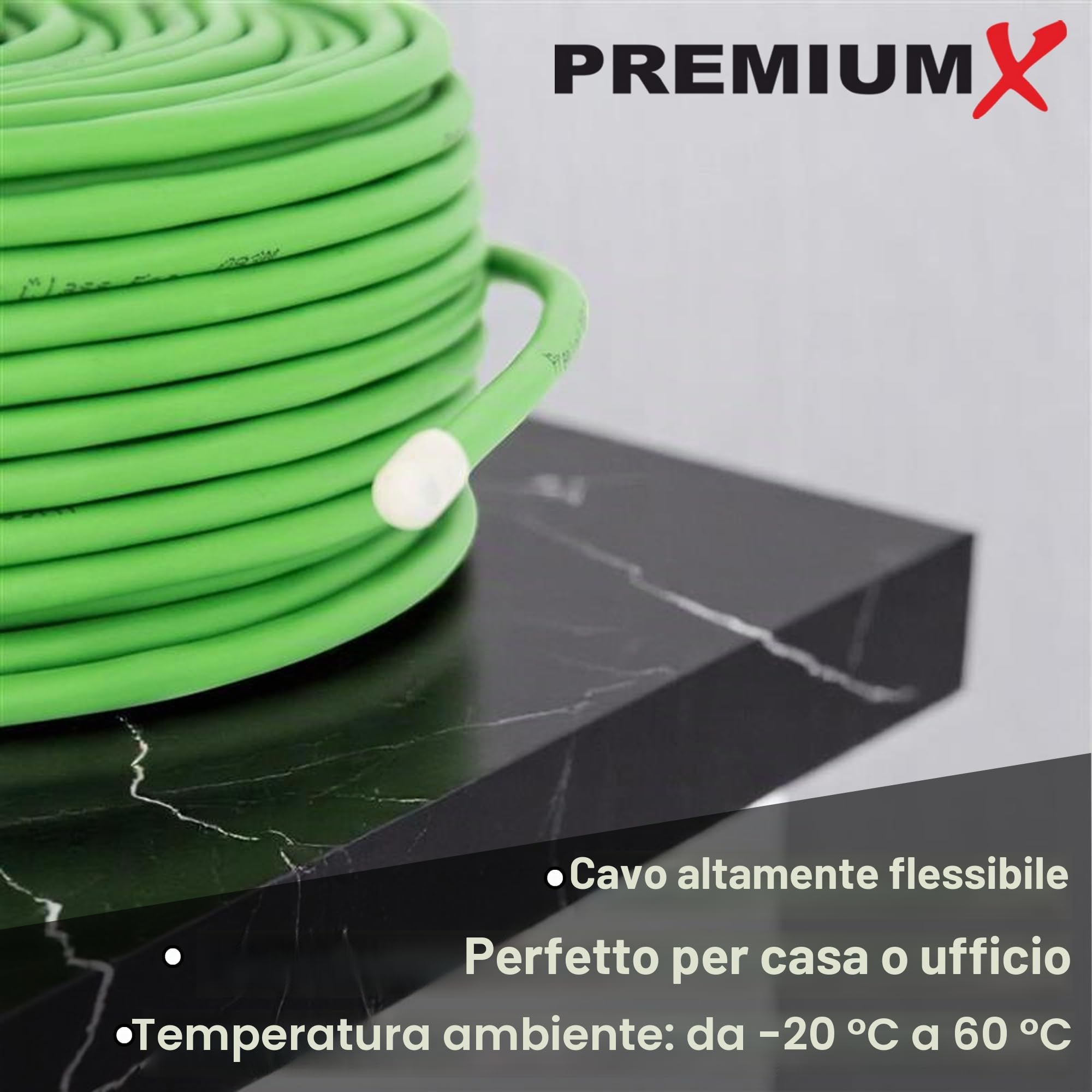 Premium X Cavo per bus EIB KNX, 100 m, J-Y (ST) Yh, 2 x 2 x 0,8 Eca, cavo di installazione bus per telecomunicazioni, cavo dati dati verde