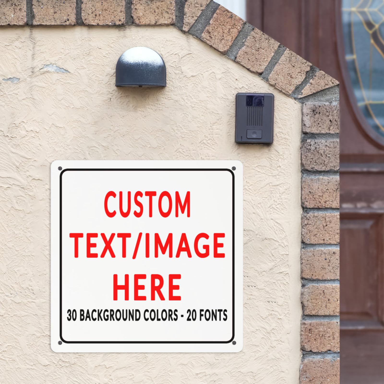 Custom Personalized Outdoor & Indoor Signs - Customized No Trespassing & Delivery Signs for Home or Office (12x12)